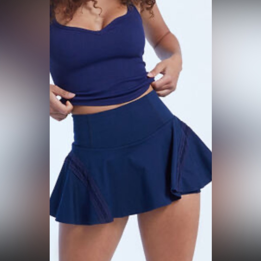 Free People/ FP Movement Pleats And Thank You Skort - White Size Medium - Picture 7 of 7